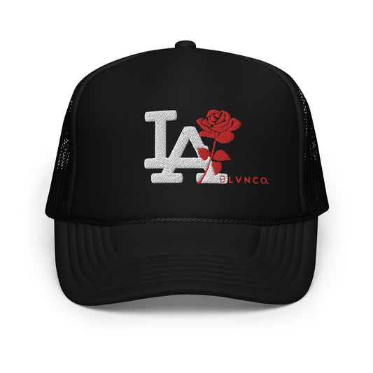 LA Rose trucker hat