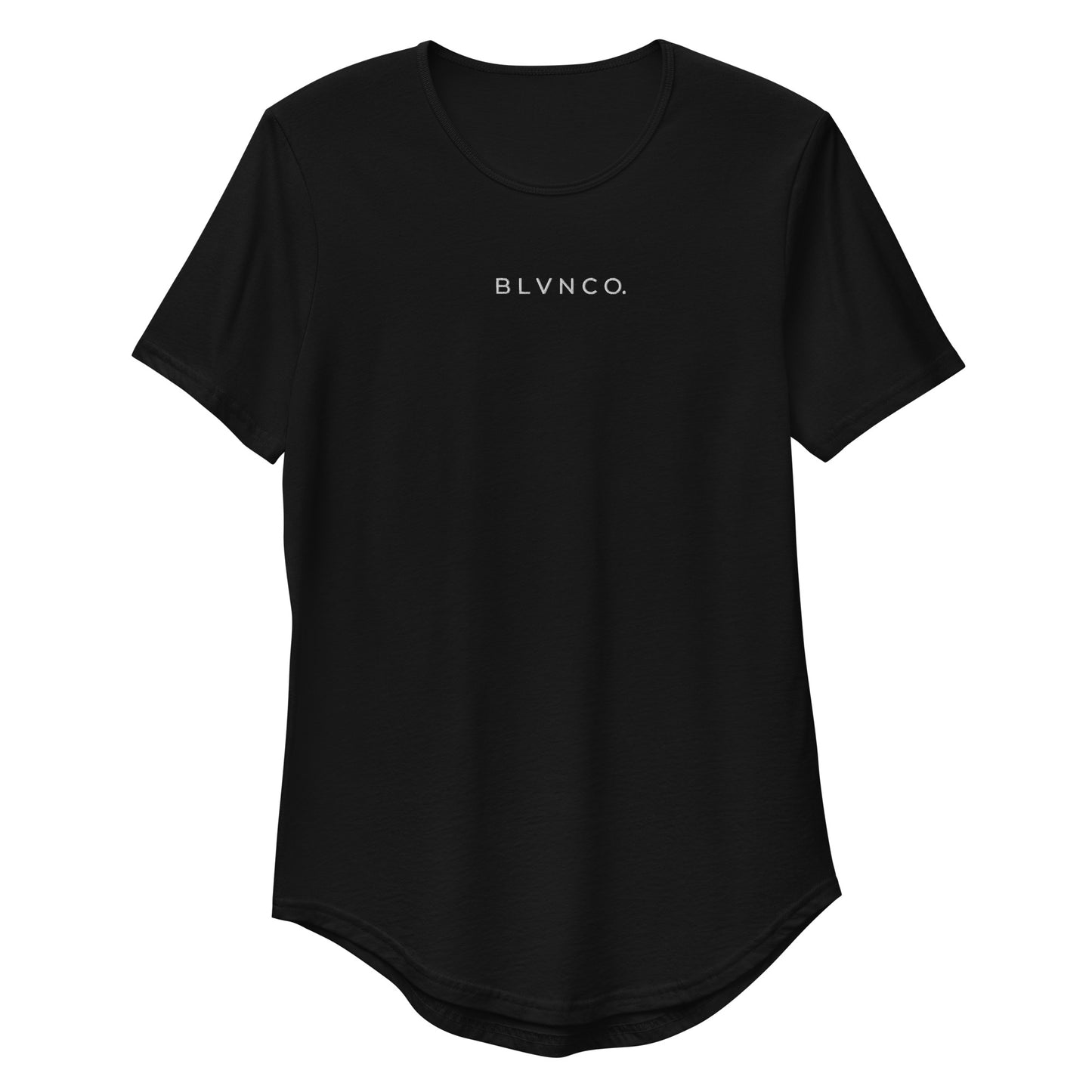 Minimal Logo Curved Hem T-Shirt