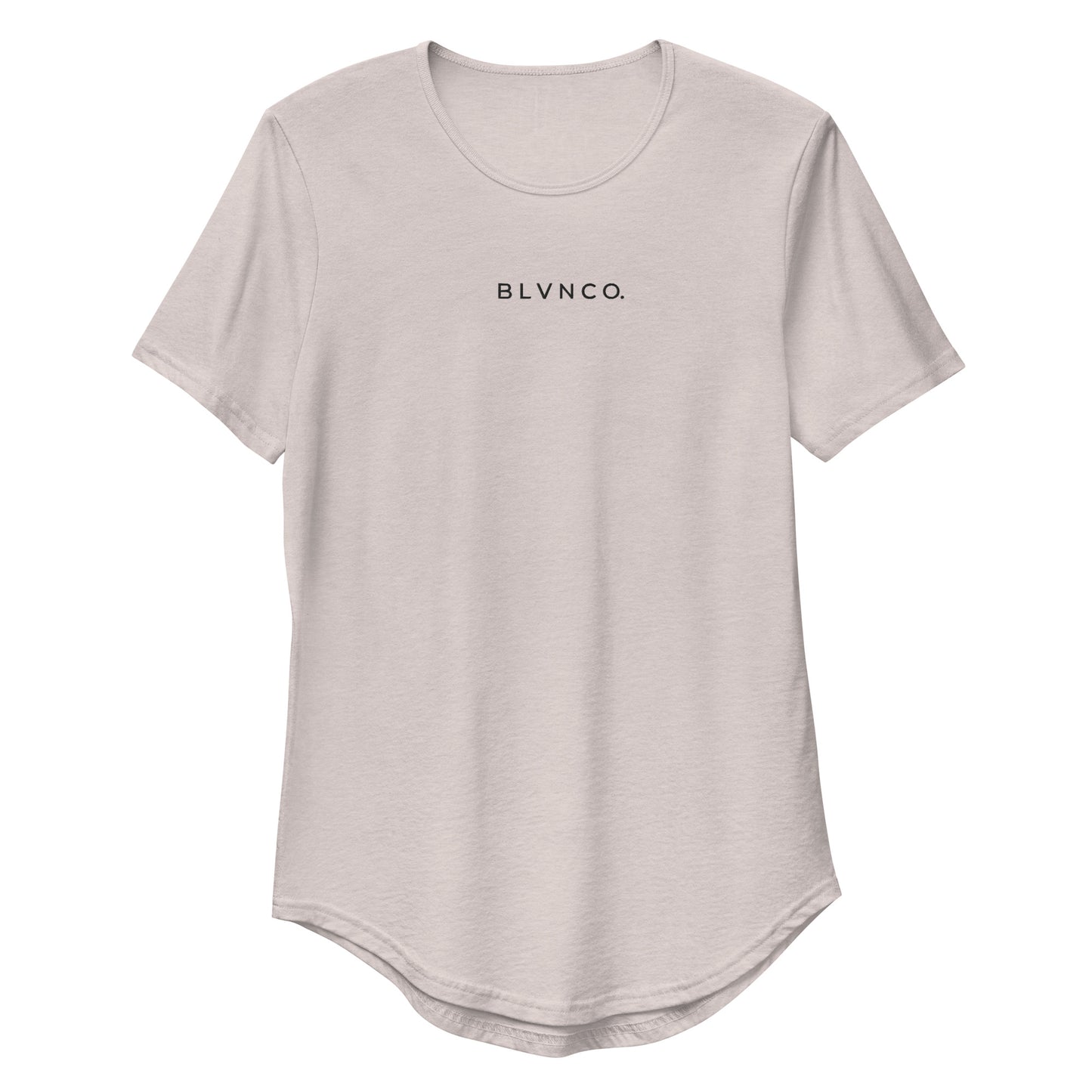 Minimal Logo Curved Hem T-Shirt