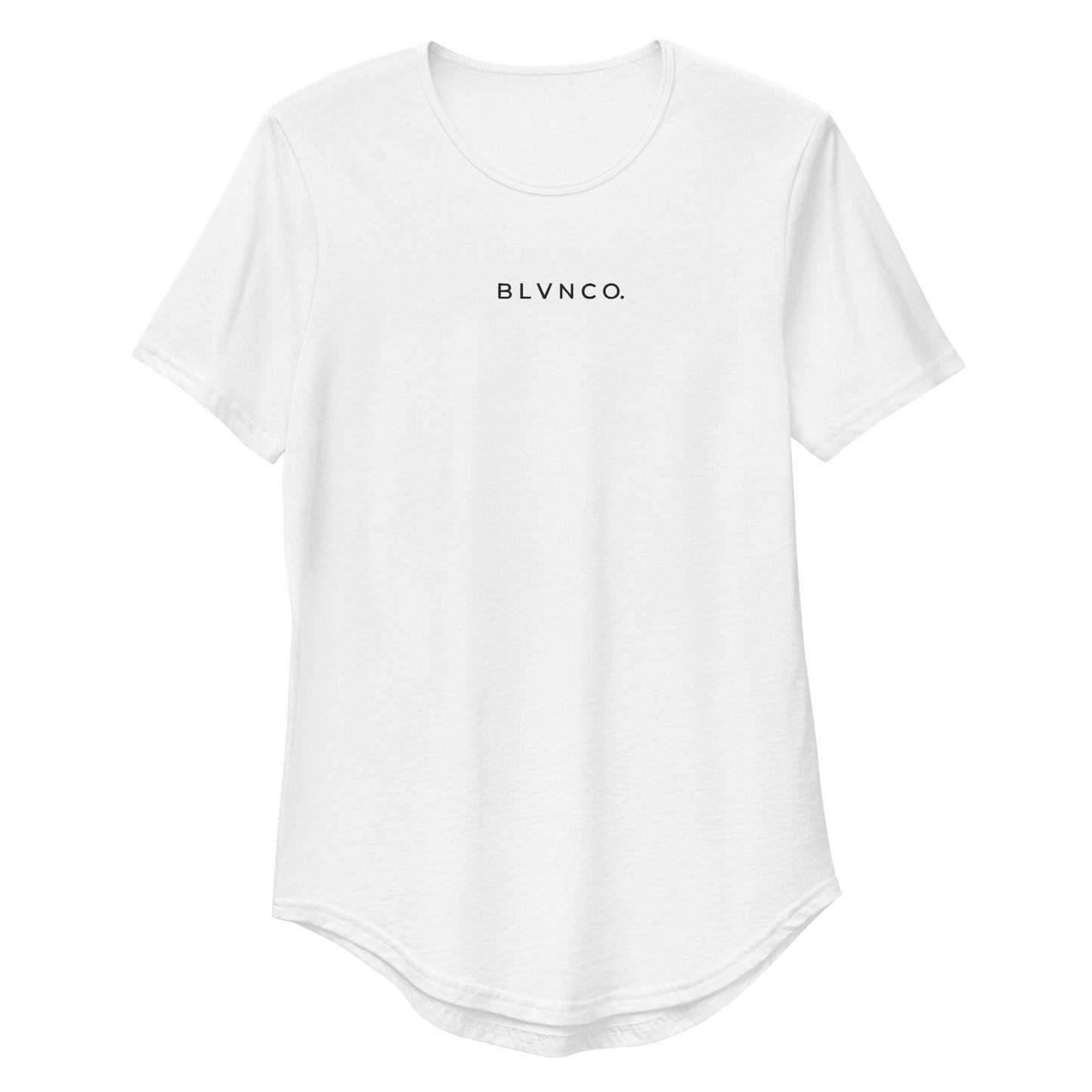 Minimal Logo Curved Hem T-Shirt