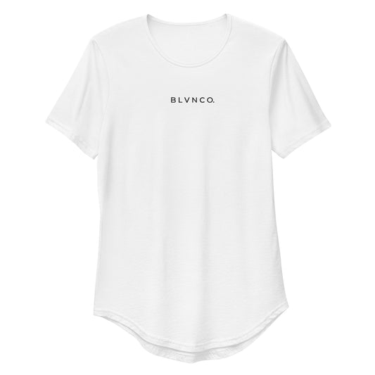 Minimal Logo Curved Hem T-Shirt